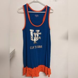 Blue and Orange Gators Sequin Midi Dress